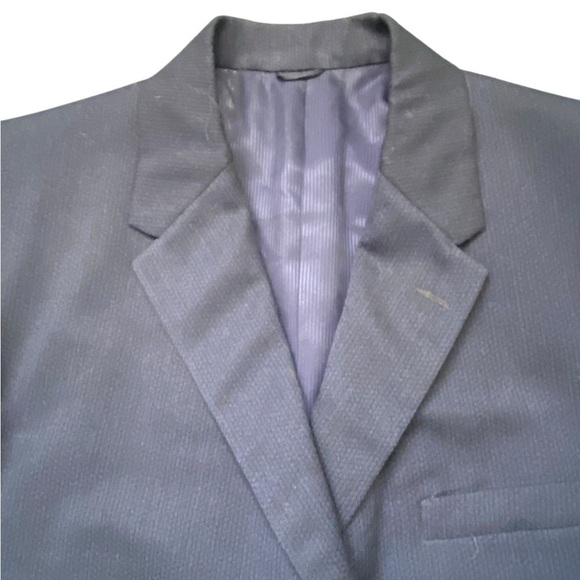 Vintage Yateslene Men’s Navy Blazer Jacket Size Tailored England Silk Finish - Picture 9 of 12